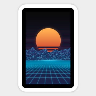 Outrun sunrise Sticker